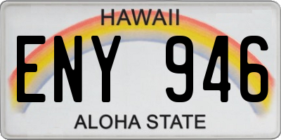 HI license plate ENY946