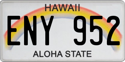 HI license plate ENY952