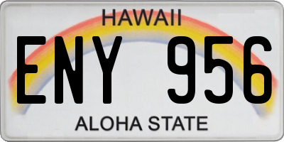 HI license plate ENY956