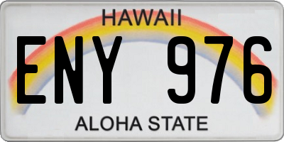 HI license plate ENY976