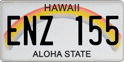 HI license plate ENZ155