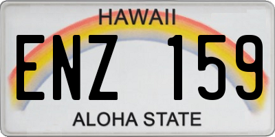 HI license plate ENZ159
