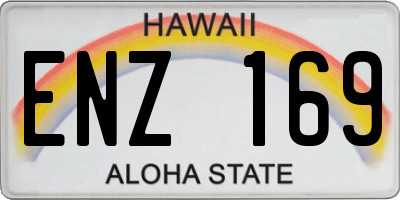 HI license plate ENZ169