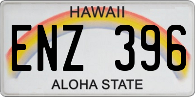 HI license plate ENZ396