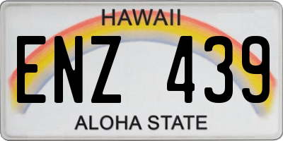 HI license plate ENZ439