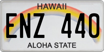 HI license plate ENZ440