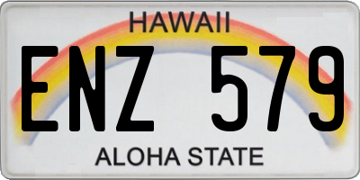 HI license plate ENZ579