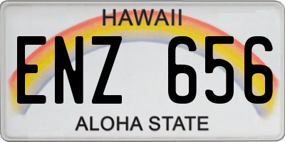 HI license plate ENZ656