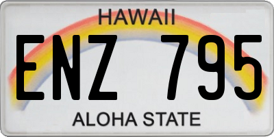 HI license plate ENZ795