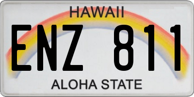 HI license plate ENZ811