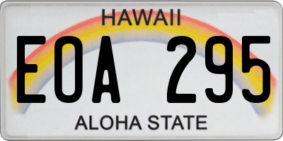 HI license plate EOA295