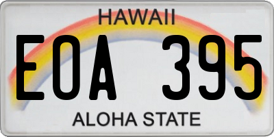 HI license plate EOA395
