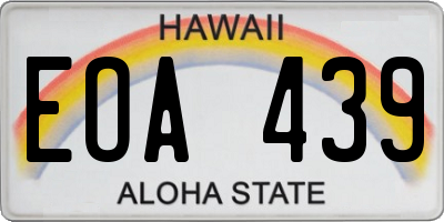 HI license plate EOA439
