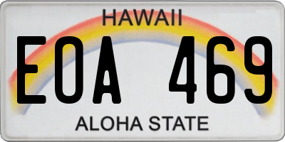 HI license plate EOA469