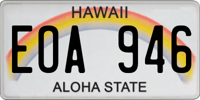 HI license plate EOA946
