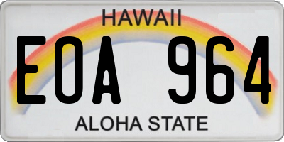 HI license plate EOA964