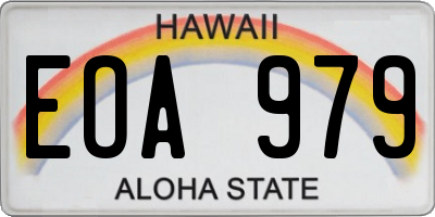 HI license plate EOA979