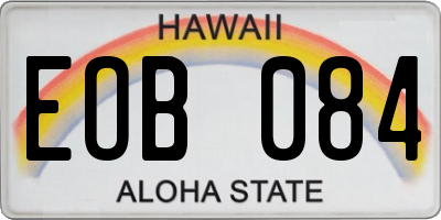 HI license plate EOB084