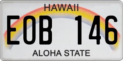 HI license plate EOB146