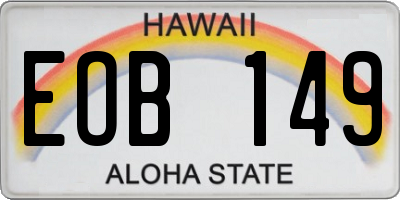 HI license plate EOB149