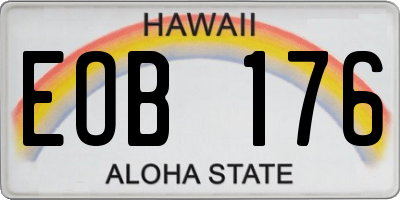 HI license plate EOB176