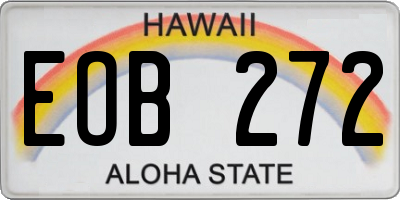 HI license plate EOB272