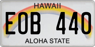 HI license plate EOB440