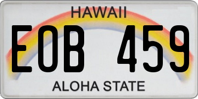HI license plate EOB459