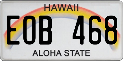 HI license plate EOB468