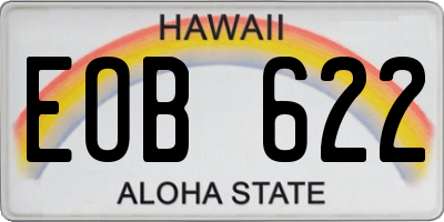 HI license plate EOB622