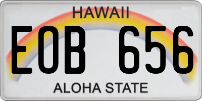 HI license plate EOB656