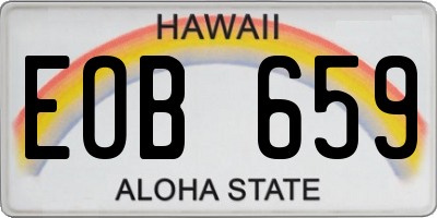 HI license plate EOB659