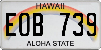 HI license plate EOB739