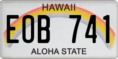 HI license plate EOB741