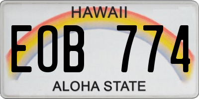 HI license plate EOB774