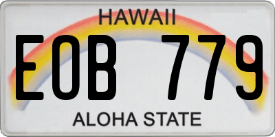 HI license plate EOB779