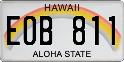 HI license plate EOB811