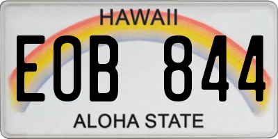 HI license plate EOB844