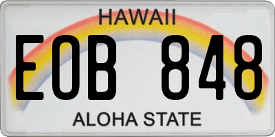 HI license plate EOB848