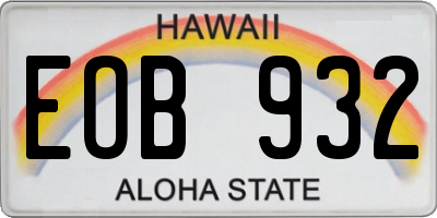 HI license plate EOB932