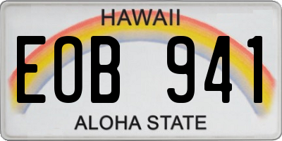 HI license plate EOB941