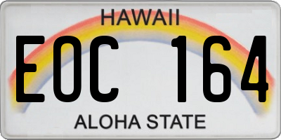 HI license plate EOC164