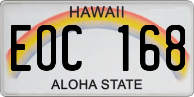 HI license plate EOC168