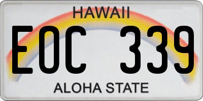 HI license plate EOC339