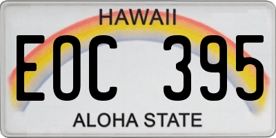 HI license plate EOC395