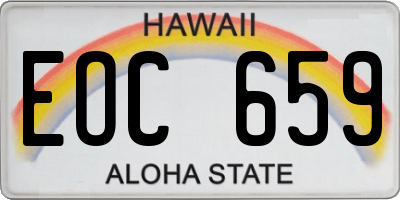 HI license plate EOC659