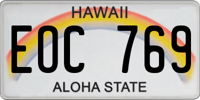 HI license plate EOC769