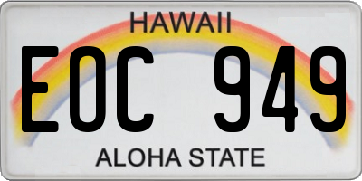 HI license plate EOC949