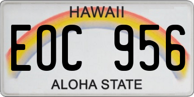 HI license plate EOC956