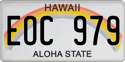 HI license plate EOC979